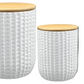 Javana Ceramic Round Canister (Set of 2)