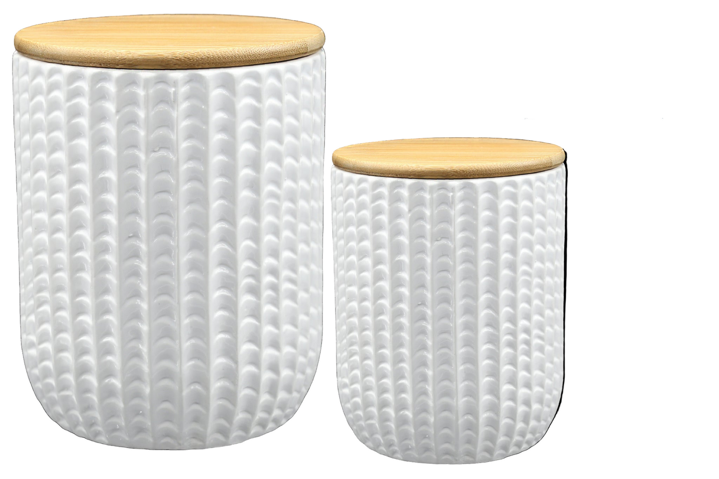 Javana Ceramic Round Canister (Set of 2)