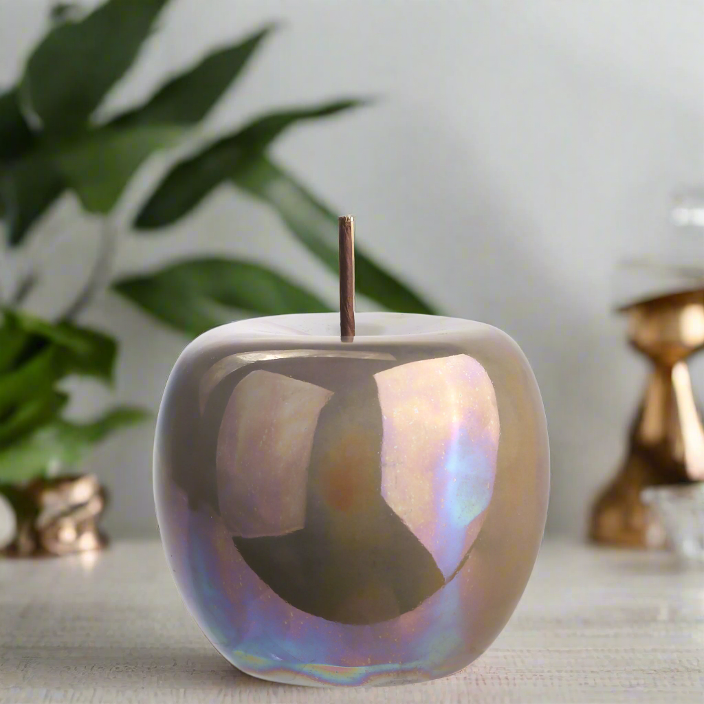 Calira Pearlescent Apple Figurine