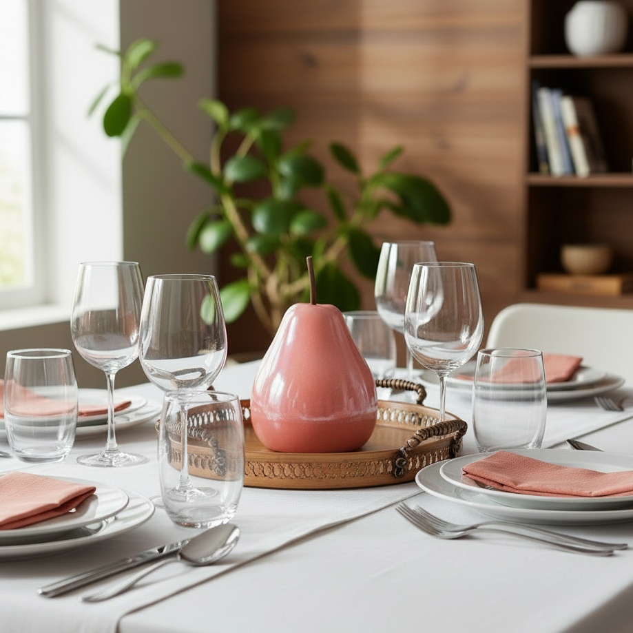 Hazel Pearlescent Ceramic Pear Figurine