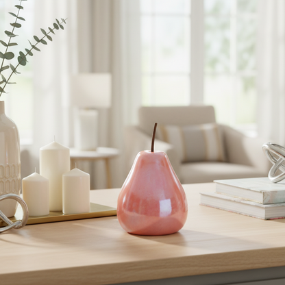 Hazel Pearlescent Ceramic Pear Figurine