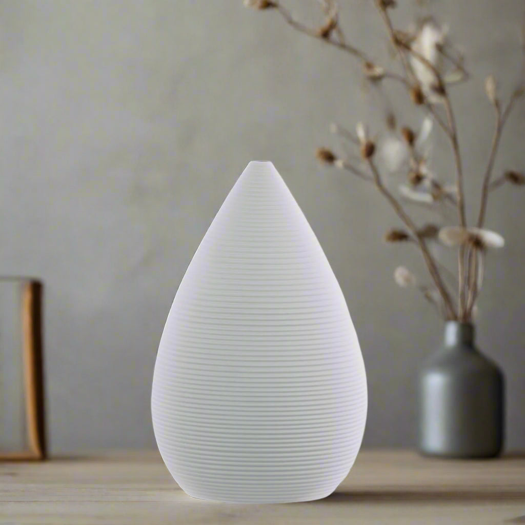 Prienne Bellied Ceramic Ribbed Vase