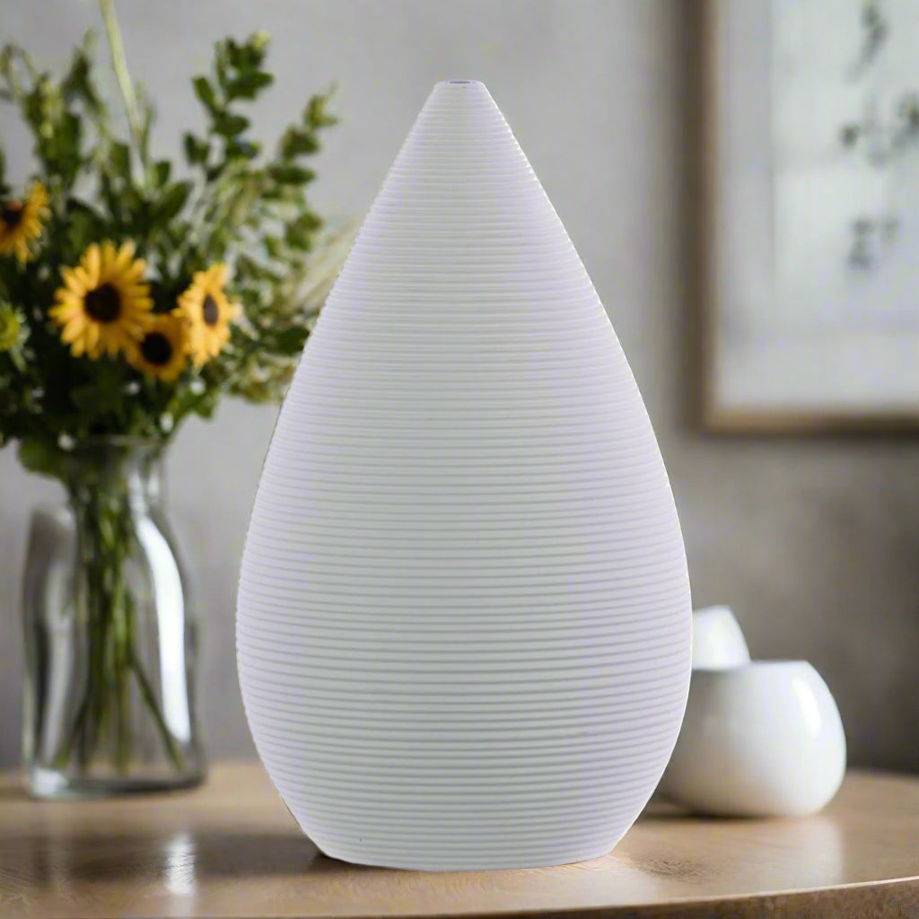 Prienne Bellied Ceramic Ribbed Vase