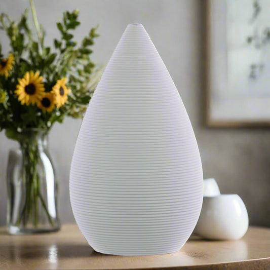 Prienne Bellied Ceramic Ribbed Vase
