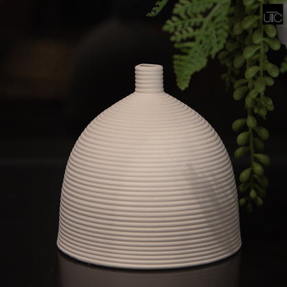 Milora Ribbed Ceramic Vase