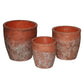 Ceramic Pot Washed Finish Vermilion-5"H