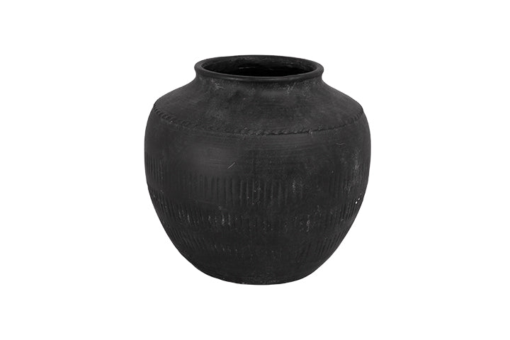 Noir Terra Etched Vase