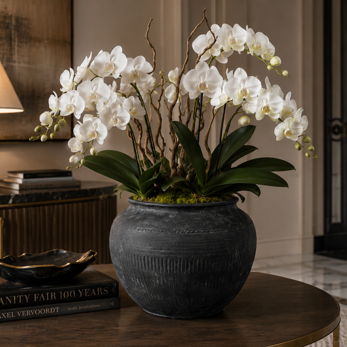 Noir Terra Etched Vase