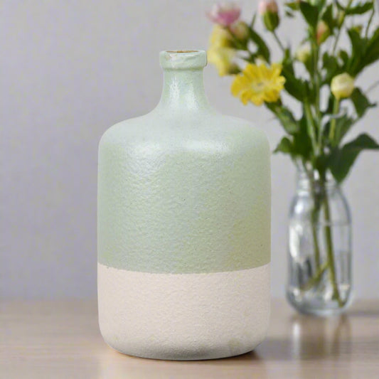Maelle Speckled Round Ceramic Vase
