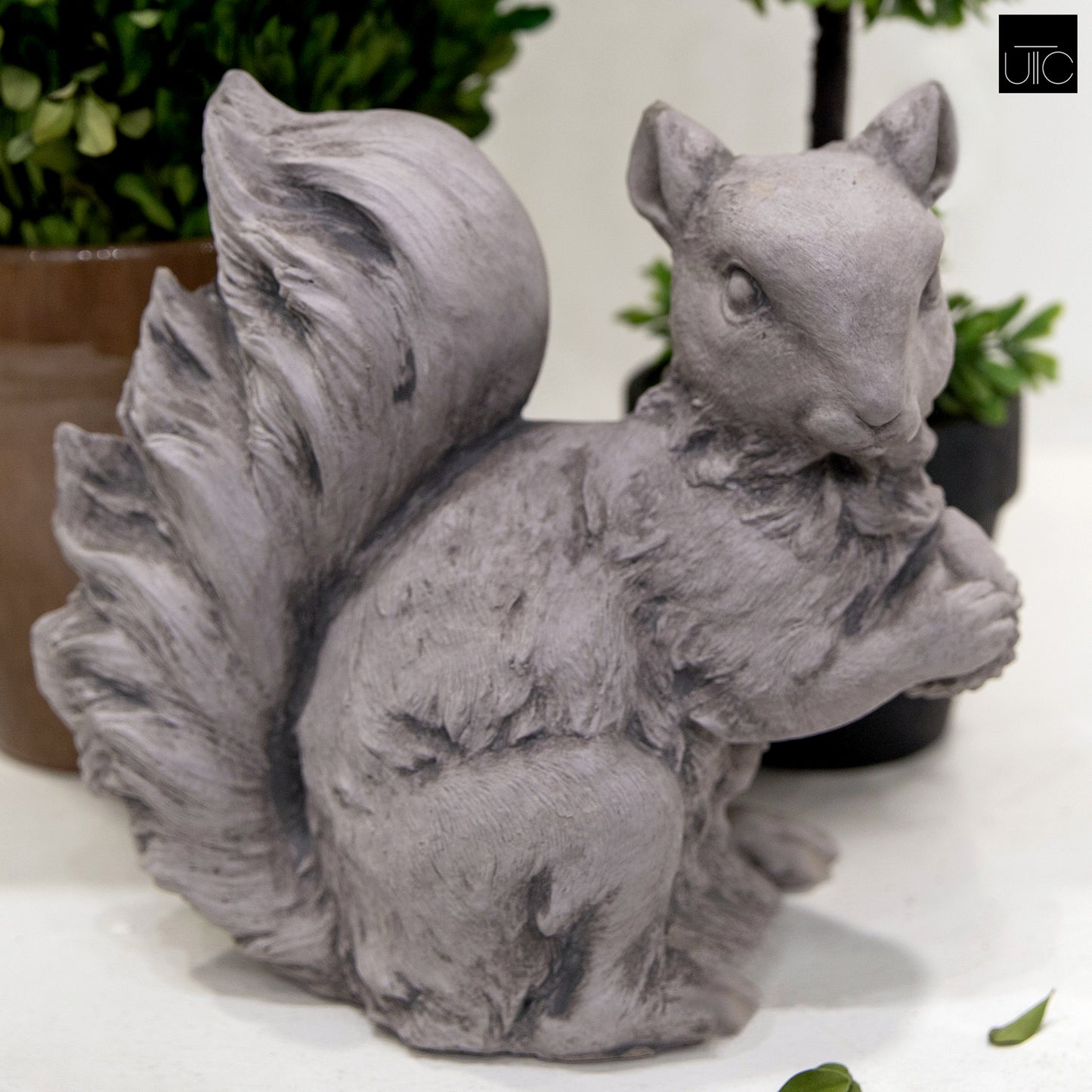 Quibble Cement Squirrel Figurine