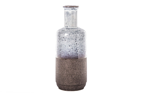Ceramic Round Bottle Vase Gloss Finish-Urban Trends Collection-Blue-Large-Urban Trends Collection