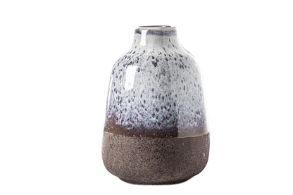 Ceramic Round Vase Gloss Finish Light Blue