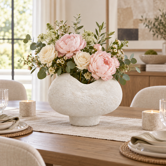 Lane Sculptural Pedestal Ceramic Vase