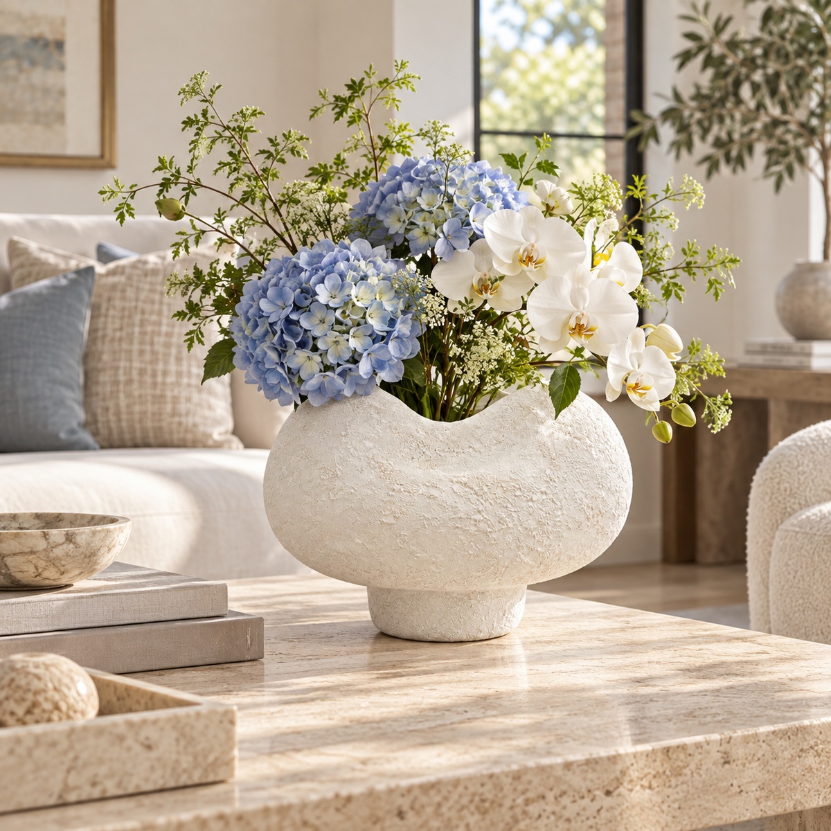 Lane Sculptural Pedestal Ceramic Vase