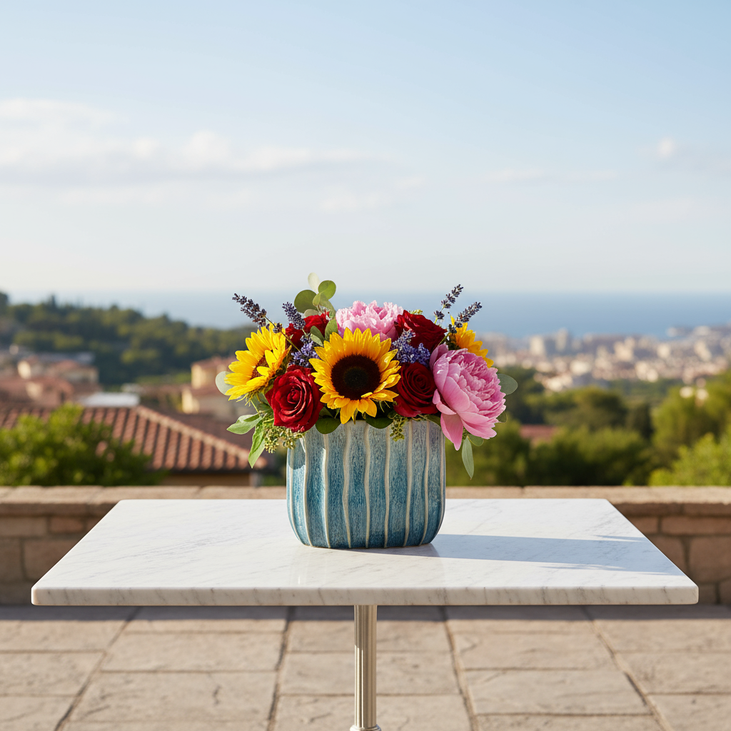 Audrey Ceramic Tall Oval Vase