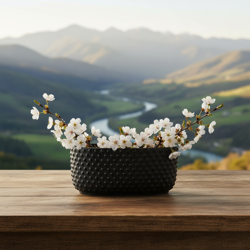 Cerys Ceramic Low Oval Vase