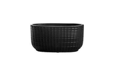 Ceramic Low Oval Pot Gloss Finish-5.25"H