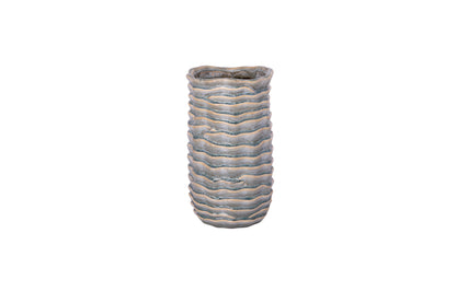 Ceramic Round Vase SM Gloss Finish Steel