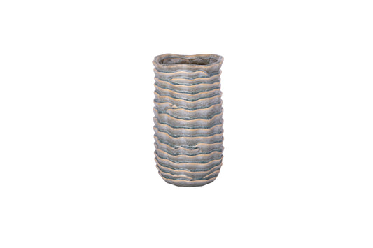 Ceramic Round Vase SM Gloss Finish Steel
