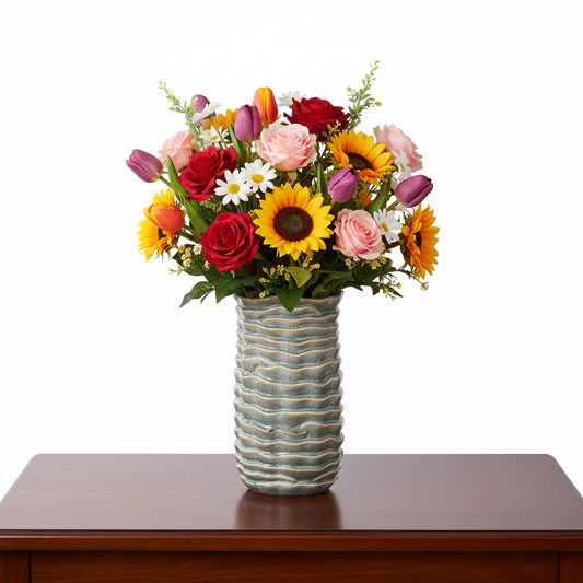 Phoebe Ceramic Round Vase