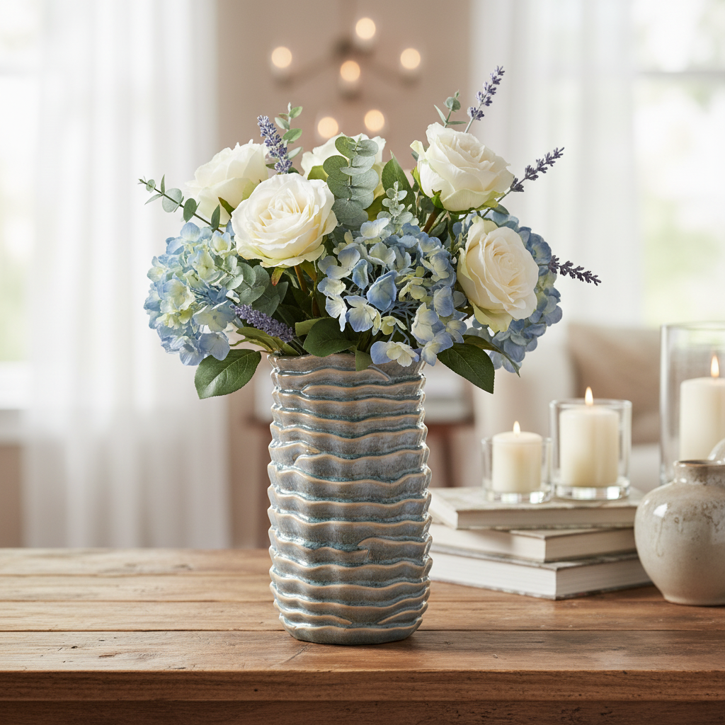 Phoebe Ceramic Round Vase