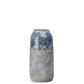 Arya Ceramic Round Vase with Irregular Lip and Marbleized Top Design
