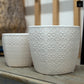 Ceramic Pot Gloss Finish White-5.25"H -76