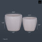 Ceramic Pot Gloss Finish White-5.25"H -76