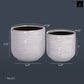 Ceramic Round Pot Gloss Finish Ivory..6.25"x6.25"x5.75"H -152