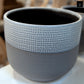 Ceramic Round Pot Gloss Finish Ivory..6.25"x6.25"x5.75"H -153