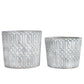 Ceramic Round Pot Gloss Finish Ivory-6.00"H