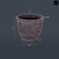 Modern Terracotta Planter with Sculpted Wave Rim