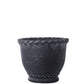 Modern Terracotta Planter with Sculpted Wave Rim