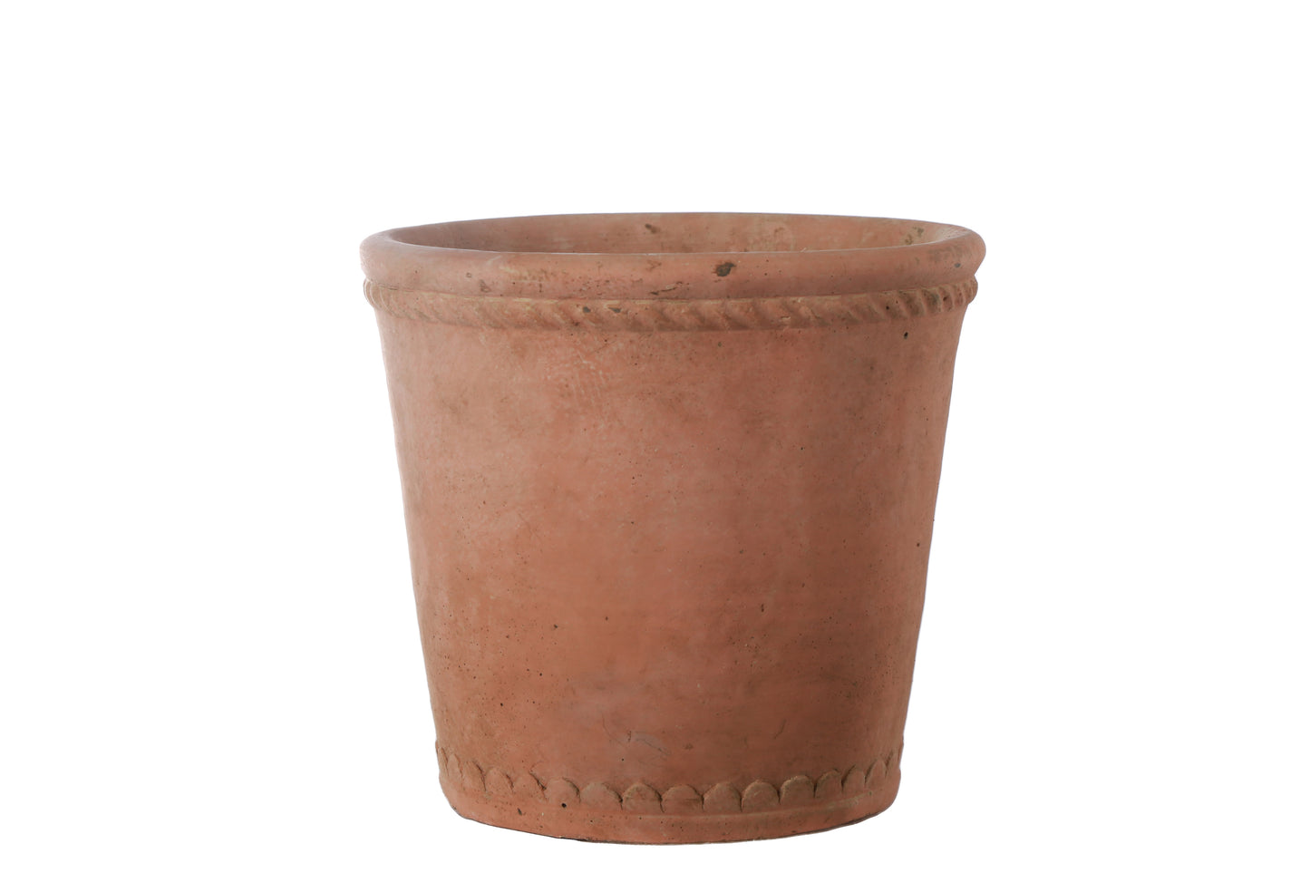 Cement Round Pot Washed Finish