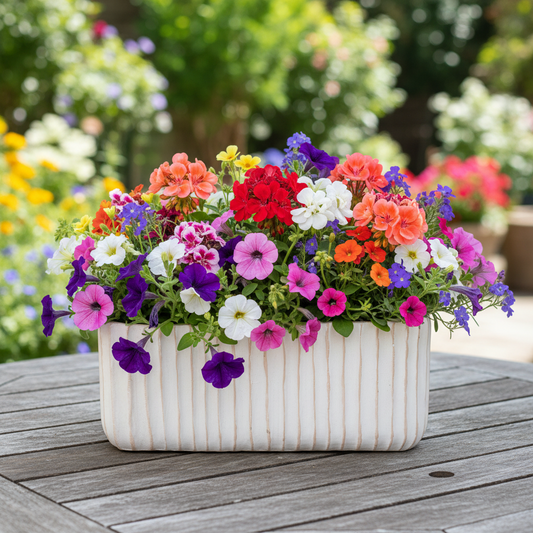 Callan Rectangular Column Design Cement Planter