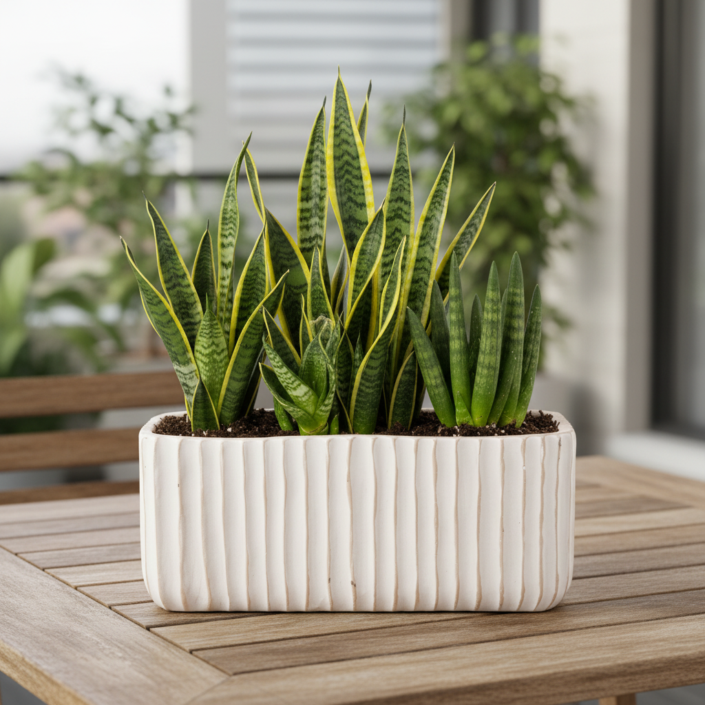 Callan Rectangular Column Design Cement Planter