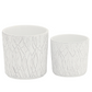 Ruvano Cement Wave Pattern Planter Set (Set of 2)