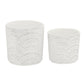 Selva Gray Cement Shell Texture Planter Set (Set of 2)