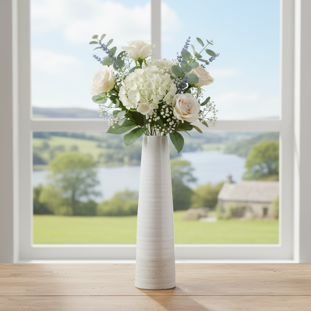 Calliope Ceramic Tall Round Vase