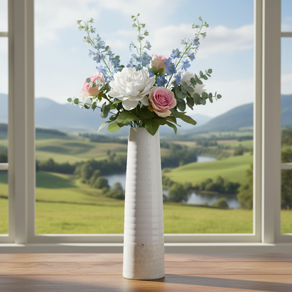 Calliope Ceramic Tall Round Vase