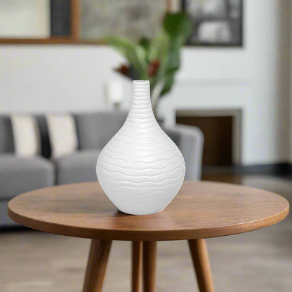 Rhesia Ribbed Ceramic Bottle Vase (Set of 3)