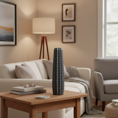 Astrid Ceramic Tall Bellied Cylinder Vase