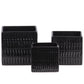 Primrose Ceramic Square Planter Set (Set of 3)