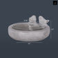 Rizze Engraved Floral Bird Bath Figurine