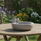 Leia Bird Bath Round Cement Figurine