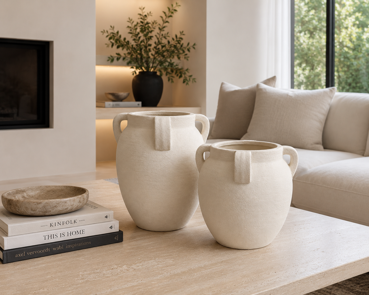 Aldora Multi-Handle Amphora Clay Jar