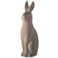 Terracotta Sitting Rabbit Figurine Distressed Finish Gray-13.75"H