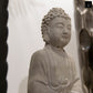 Cement Meditating Buddha Figurine Concrete Finish Gray-14.25"H
