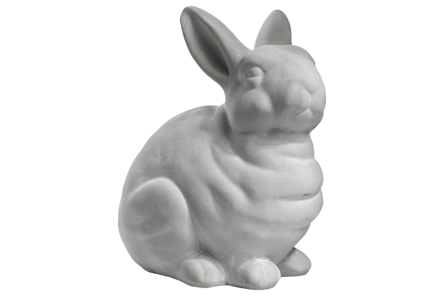 Terracotta Rabbit Figurine Washed Finish Gray-8.50"H