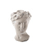 Cement Roman Lady Head Pot Washed Finish